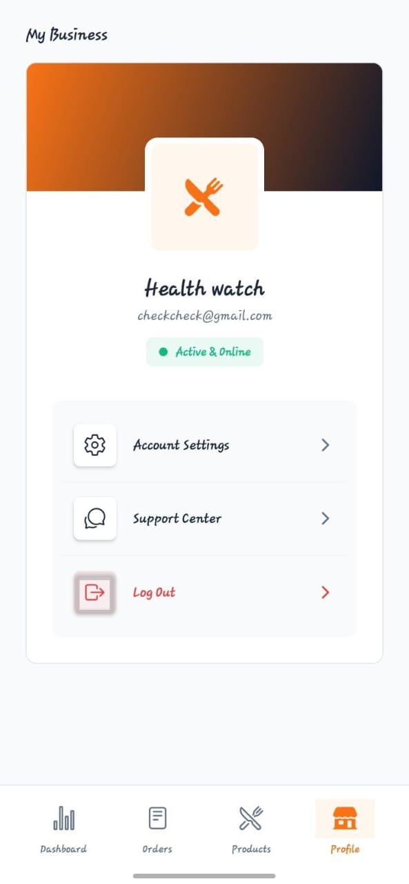 Store settings screen in the BigBytes Vendor app